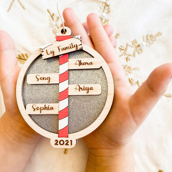 Family Personalised Christmas ornament