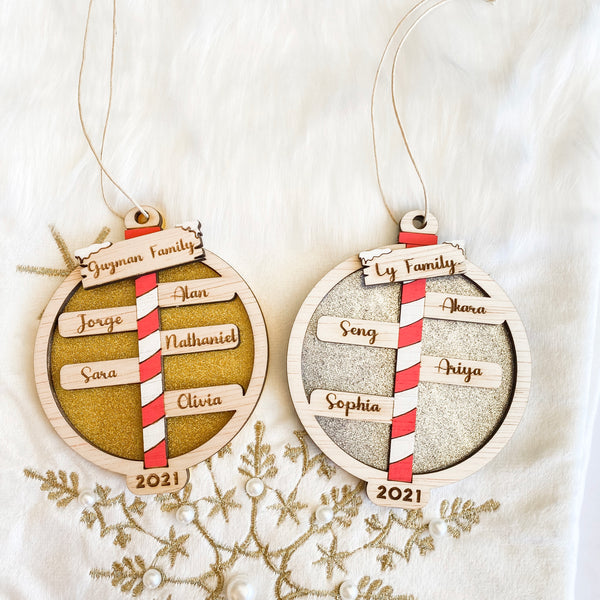 Family Personalised Christmas ornament