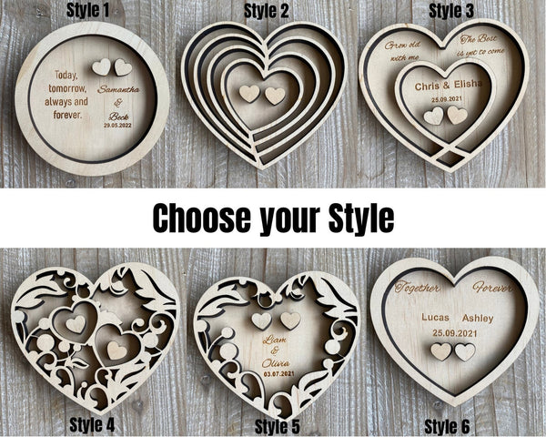 Personalised wooden ring plate (Alternative to ring box custom made)