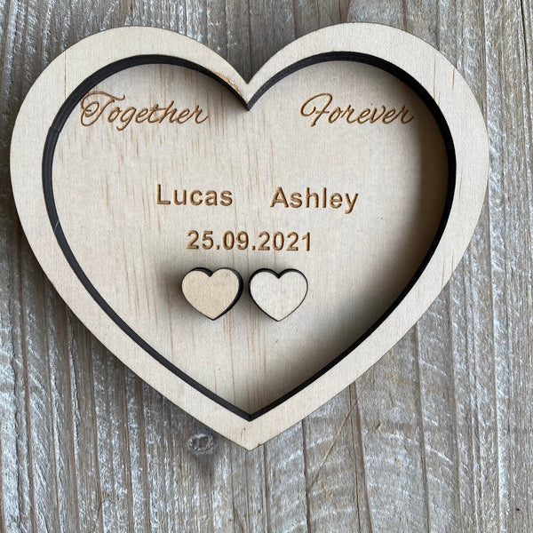 Personalised wooden ring plate (Alternative to ring box custom made)